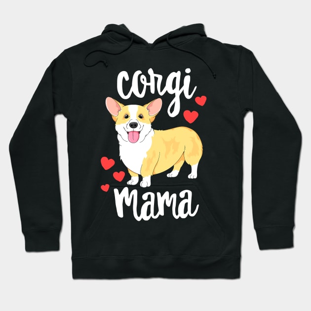 Corgi Women Girls Puppy Mom Dog Mama Lover Hoodie by JennyArtist